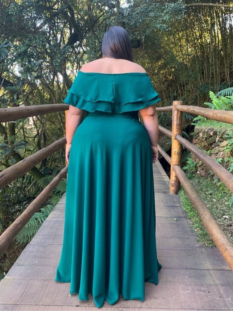 Vestido Honeymoon Pronta Entrega Verde Escuro