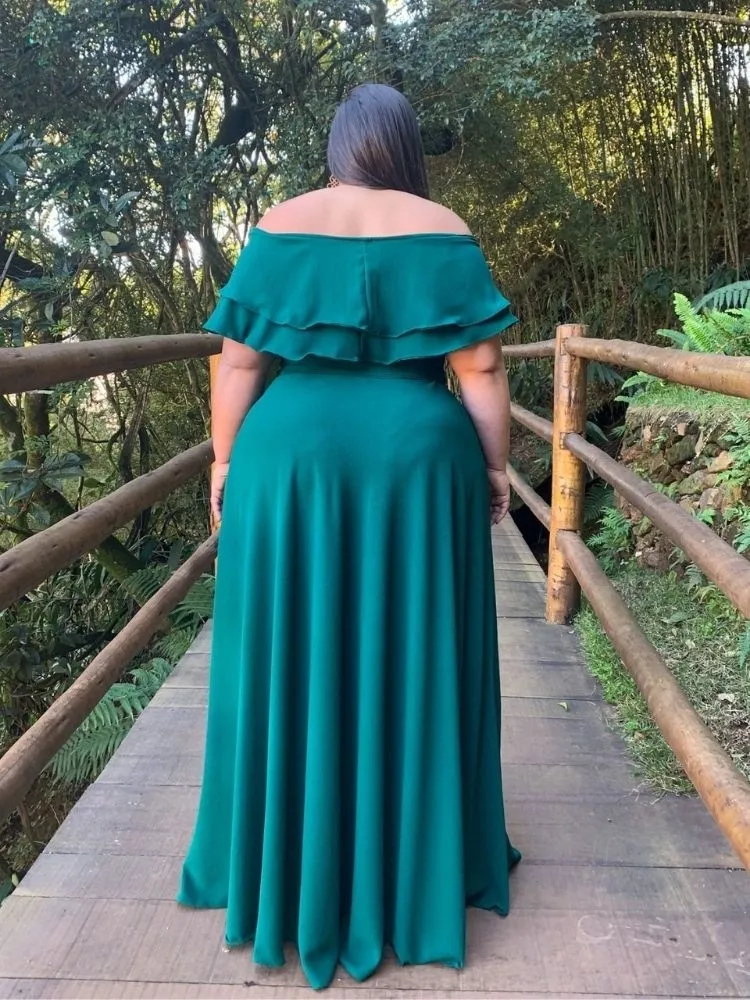 Vestido Honeymoon Pronta Entrega Verde Escuro