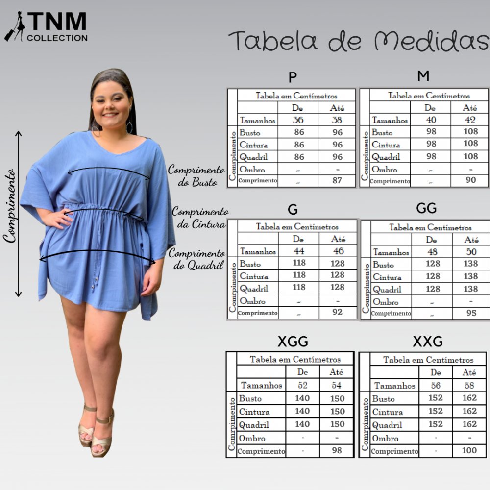 Vestido Kimono Cibele Pronta Entrega Cinza Azulado
