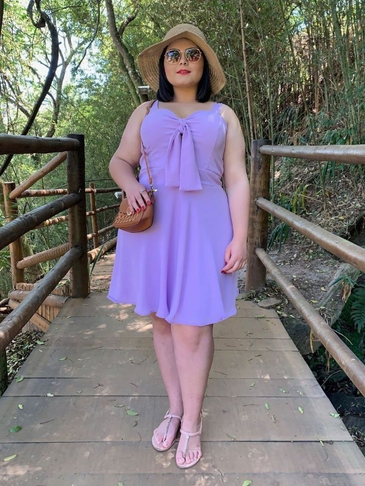 Vestido Naninha Curto Pronta Entrega Lilás