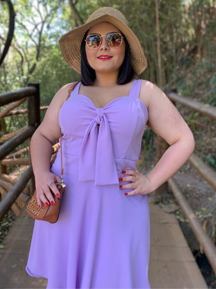 Vestido Naninha Curto Pronta Entrega Lilás