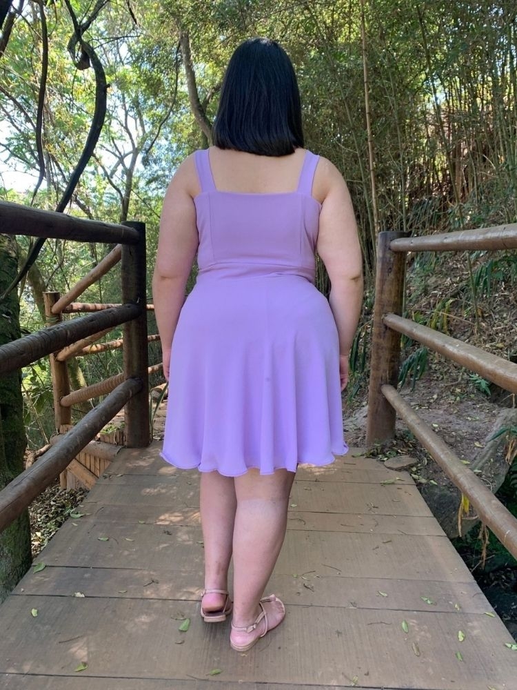 Vestido Naninha Curto Pronta Entrega Lilás