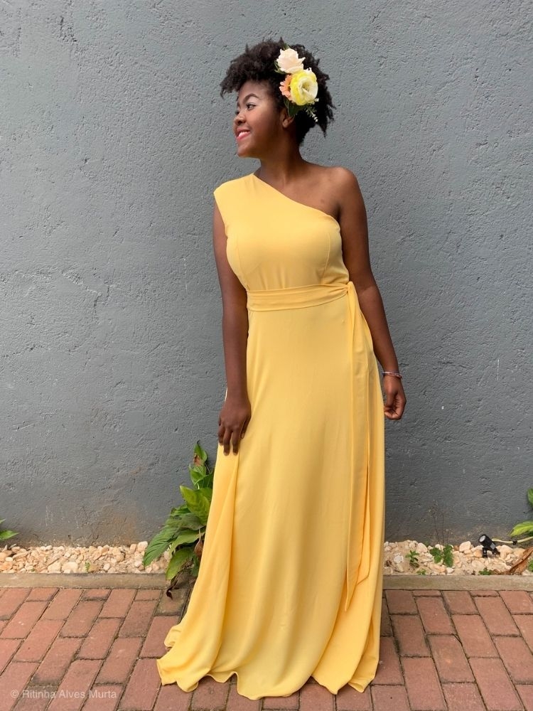 Vestido Sober Pronta Entrega Amarelo