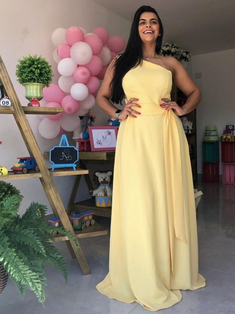 Vestido Sober Pronta Entrega Amarelo