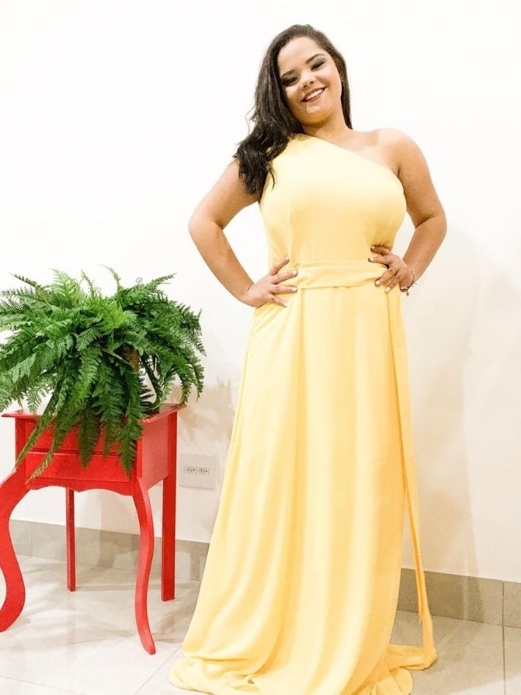 Vestido Sober Pronta Entrega Amarelo