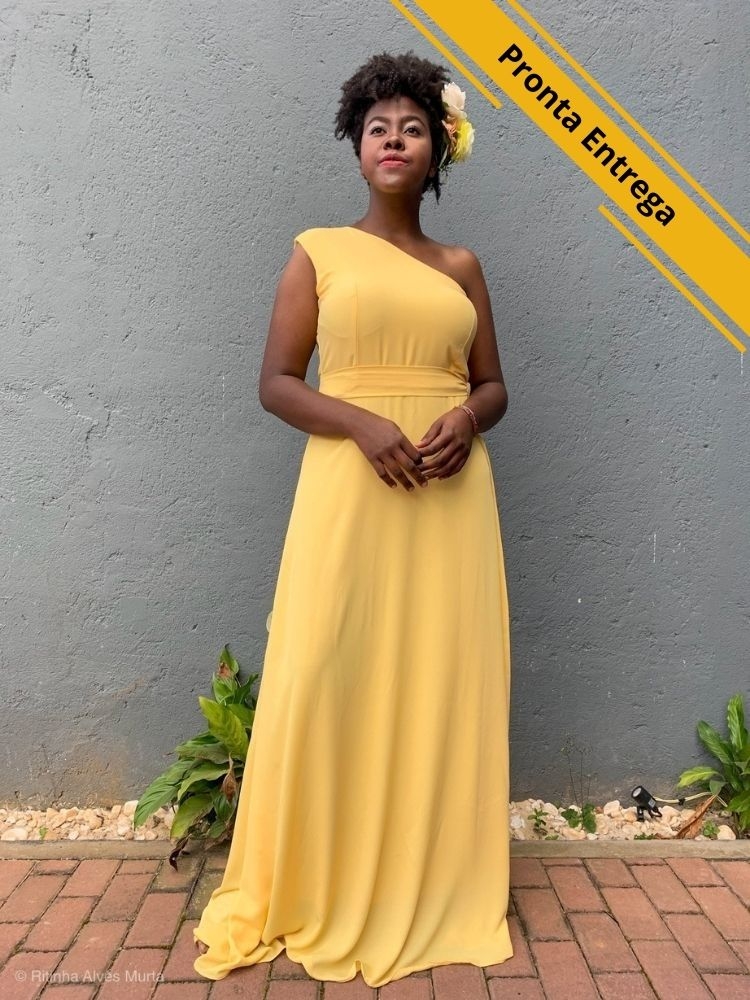 Vestido Sober Pronta Entrega Amarelo
