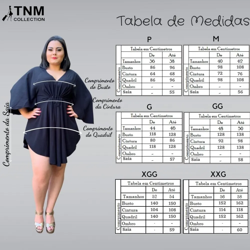 Vestido Curto Kimono Kamila Preto