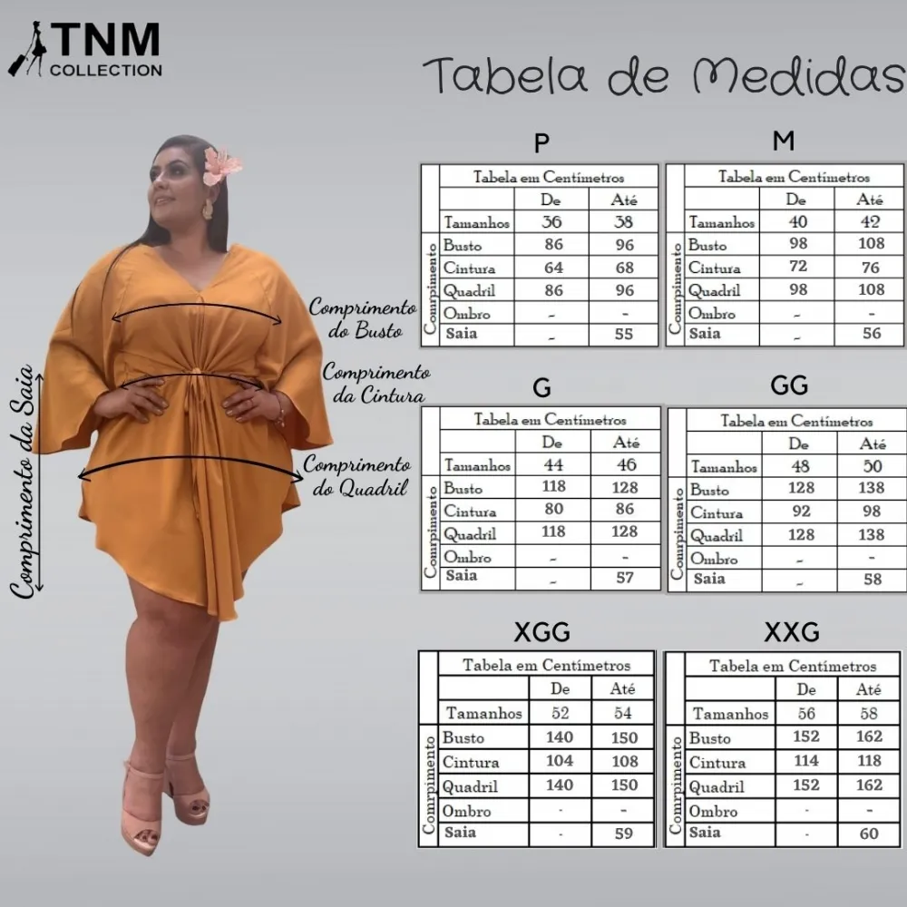 Vestido Curto Kimono Kamila Mostarda