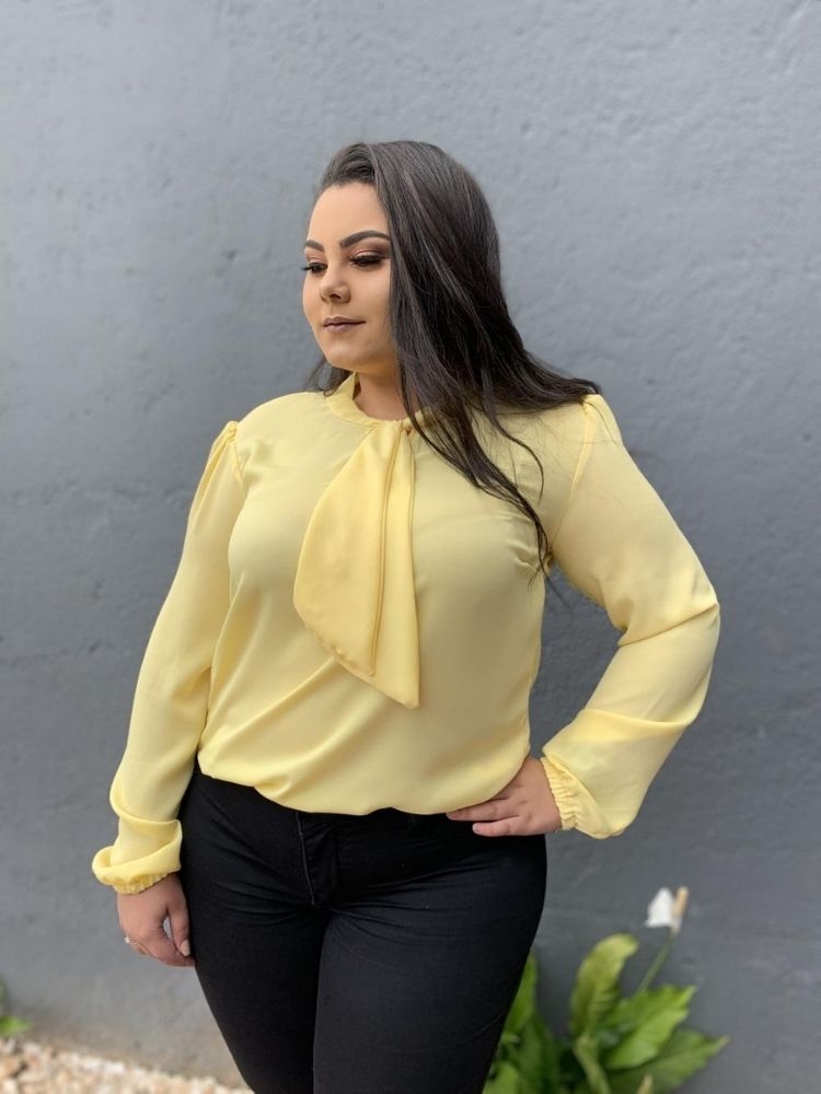 Blusa Gola Laço TNM Collection Amarelo