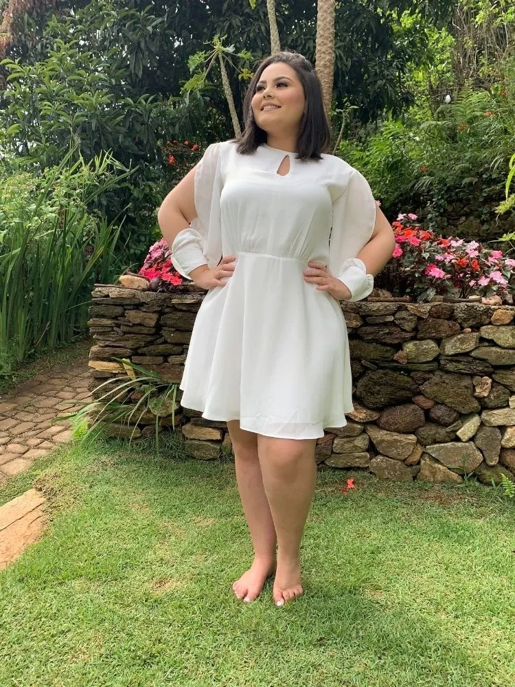 Vestido Curto Kate Off White