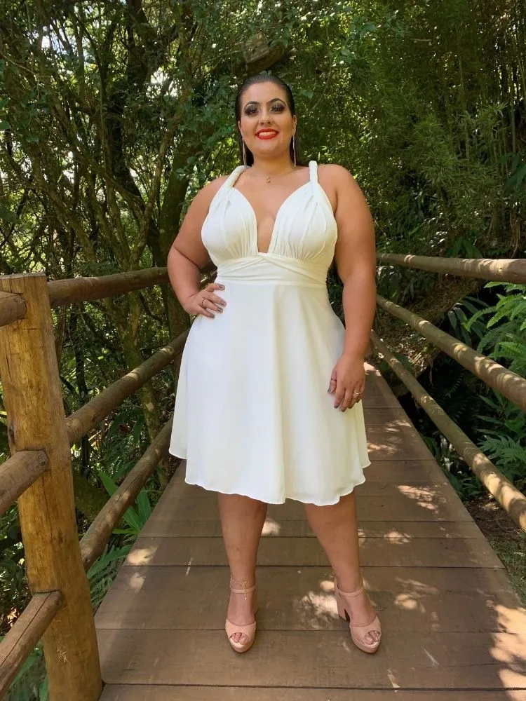 Vestido Curto Multiformas Anathan Branco Off