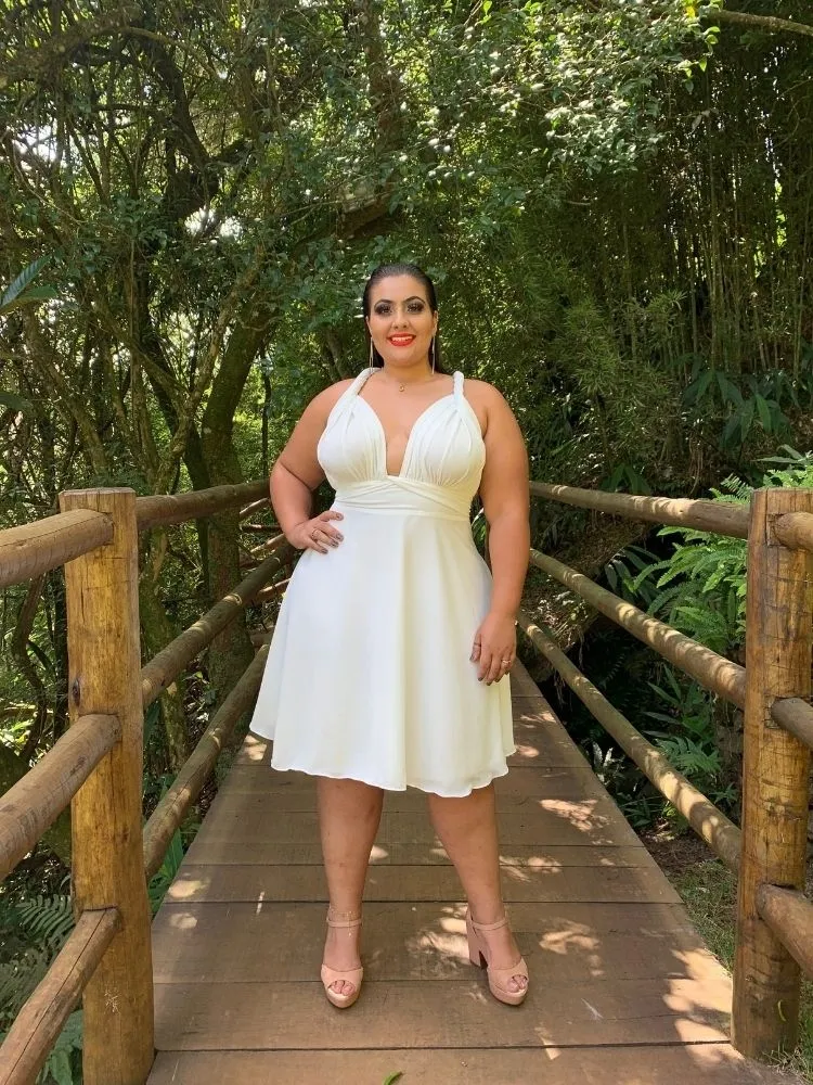 Vestido Curto Multiformas Anathan Branco Off
