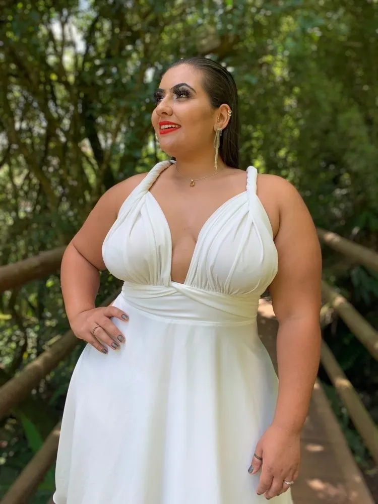 Vestido Curto Multiformas Anathan Branco Off