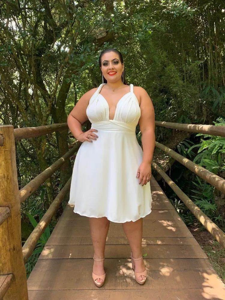 Vestido Curto Multiformas Anathan Branco Off