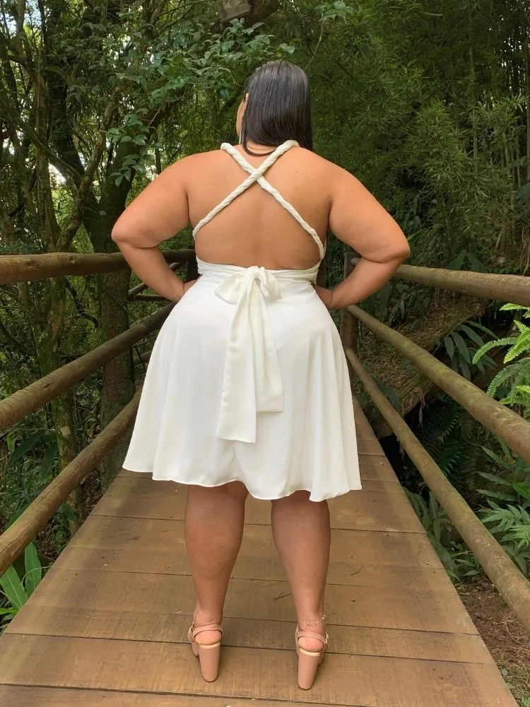 Vestido Curto Multiformas Anathan Branco Off