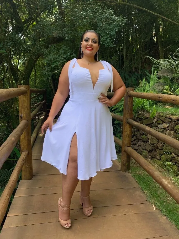 Vestido Curto Ana Julia Branco