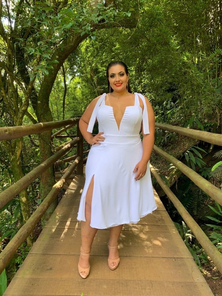 Vestido Curto Ana Julia Branco