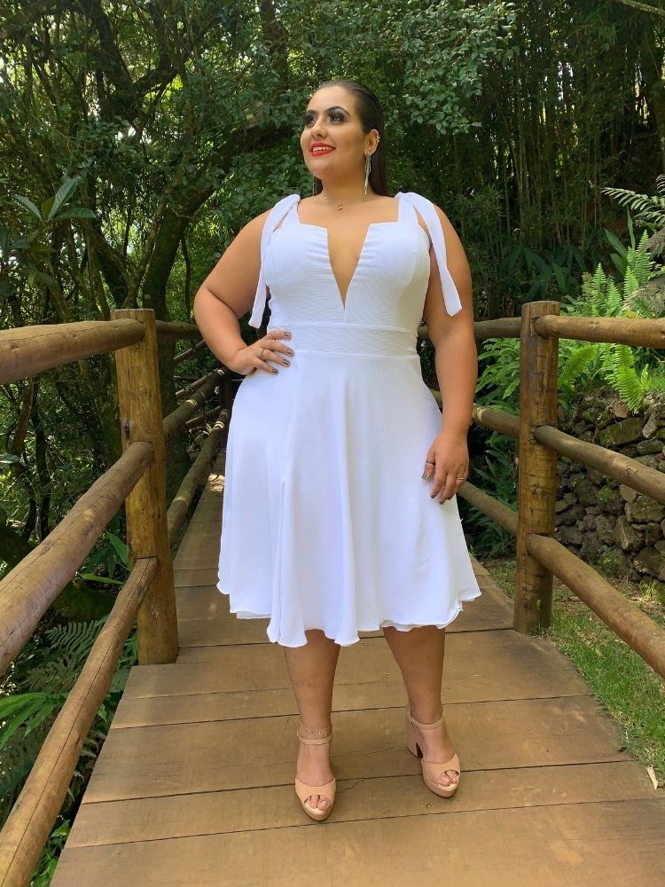 Vestido Curto Ana Julia Branco