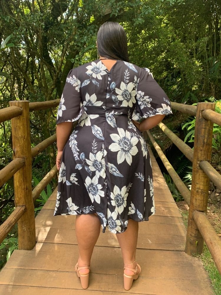 Vestido de Festa Estampado Geralda