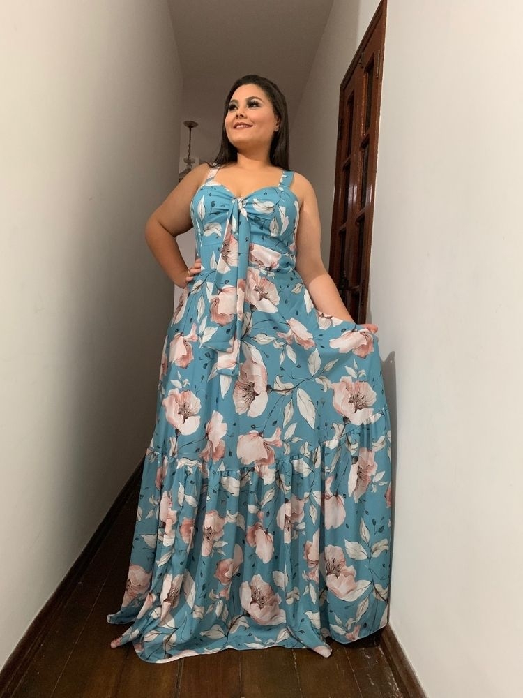 Vestido de Festa Estampado Naninha