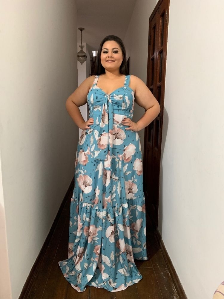 Vestido de Festa Estampado Naninha