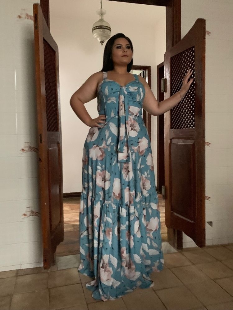 Vestido de Festa Estampado Naninha