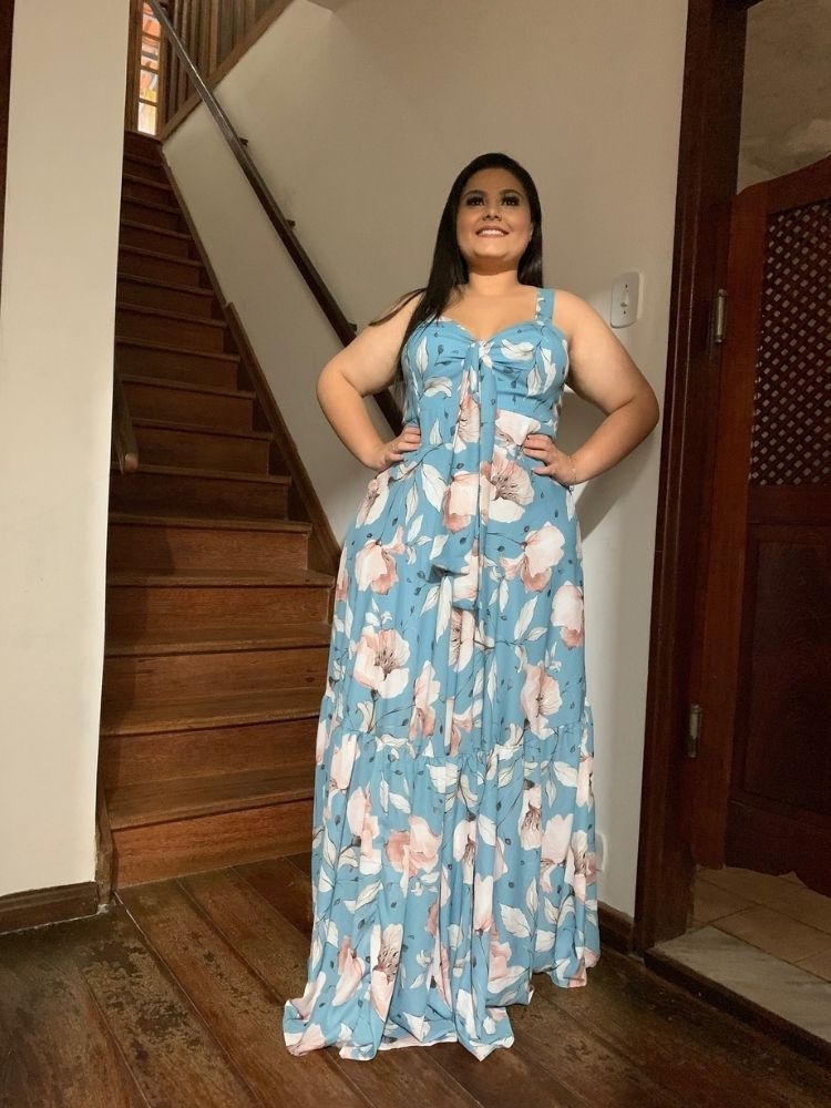 Vestido de Festa Estampado Naninha