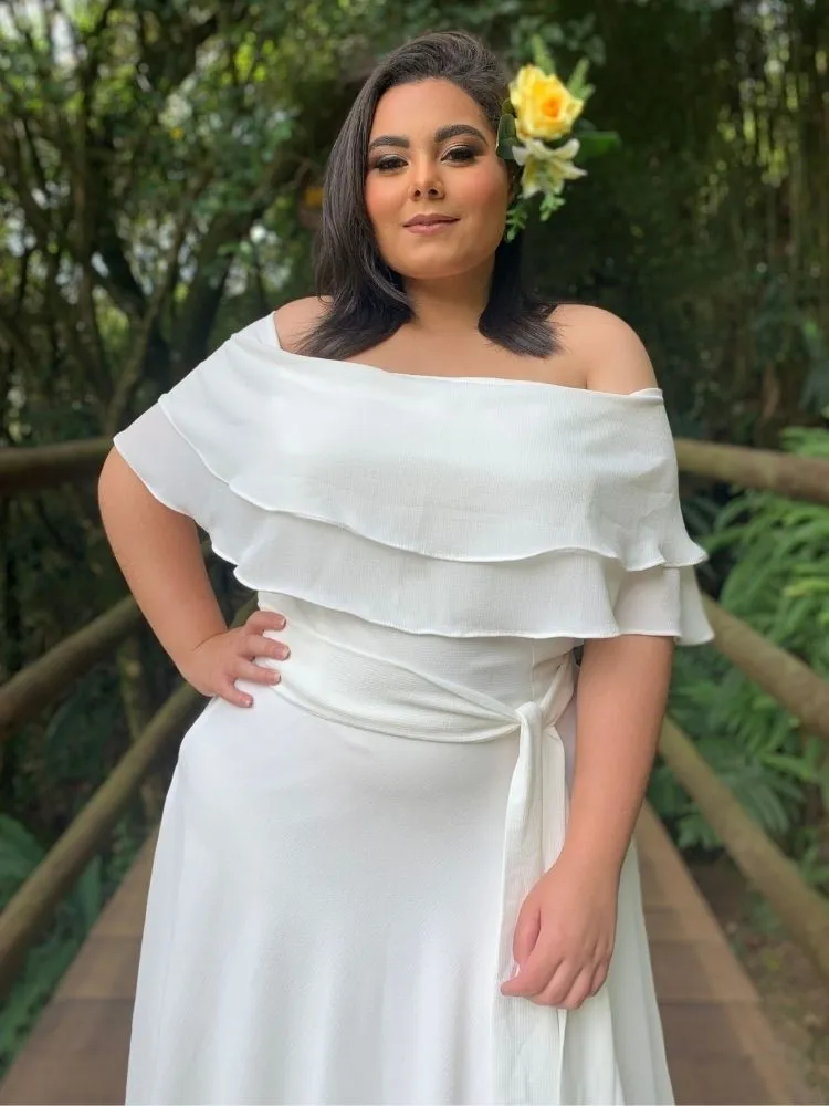 Vestido De Noiva Simples Off White Honeymoon