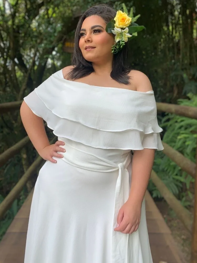 Vestido De Noiva Simples Off White Honeymoon