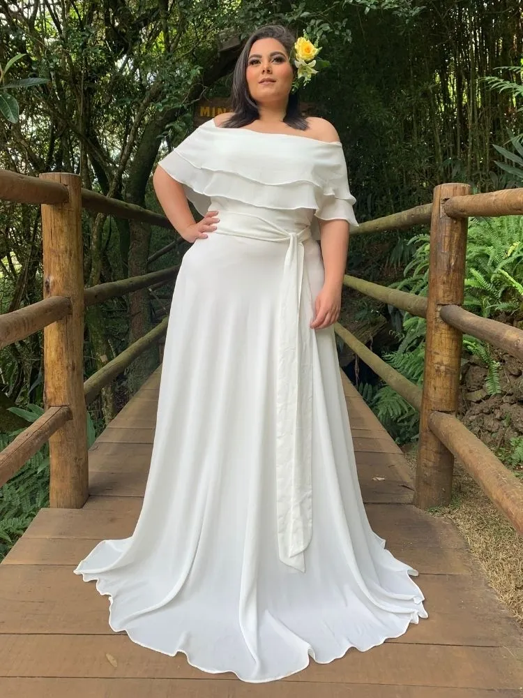 Vestido De Noiva Simples Off White Honeymoon