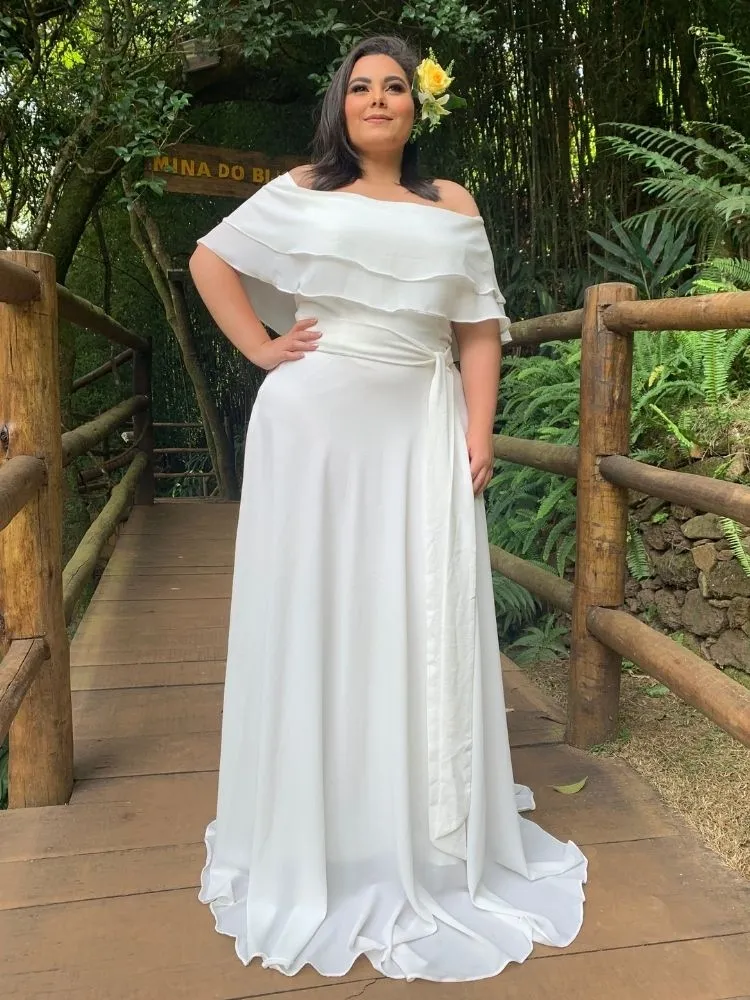 Vestido De Noiva Simples Off White Honeymoon