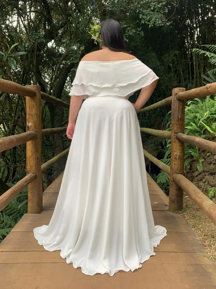 Vestido De Noiva Simples Off White Honeymoon