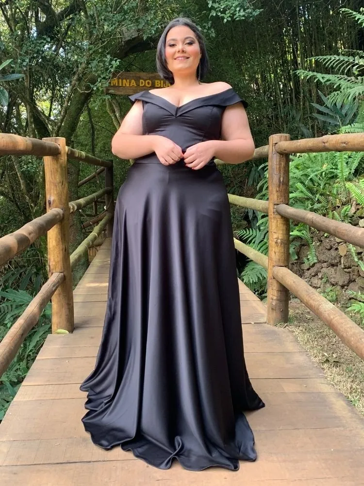 Vestido Longo Madrinha de Casamento Vanessa Sem Fenda