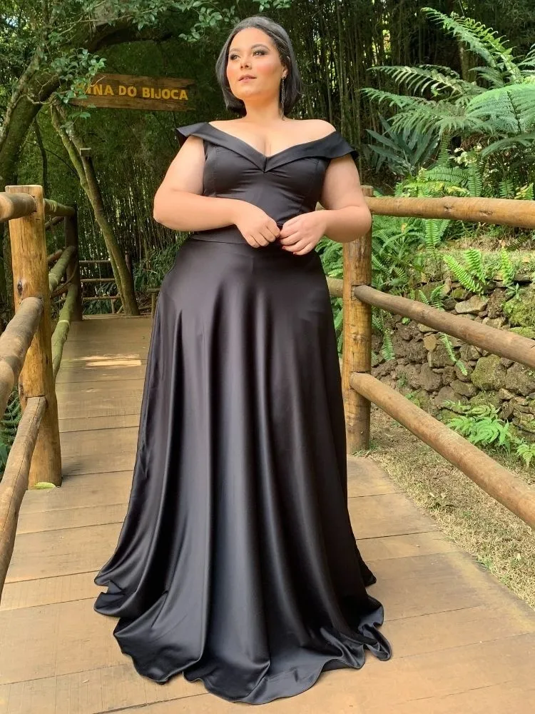 Vestido Longo Madrinha de Casamento Vanessa Sem Fenda