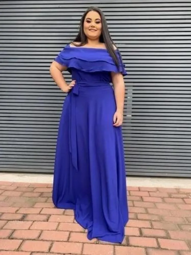 Vestido Madrinha de Casamento Azul Royal Honeymoon