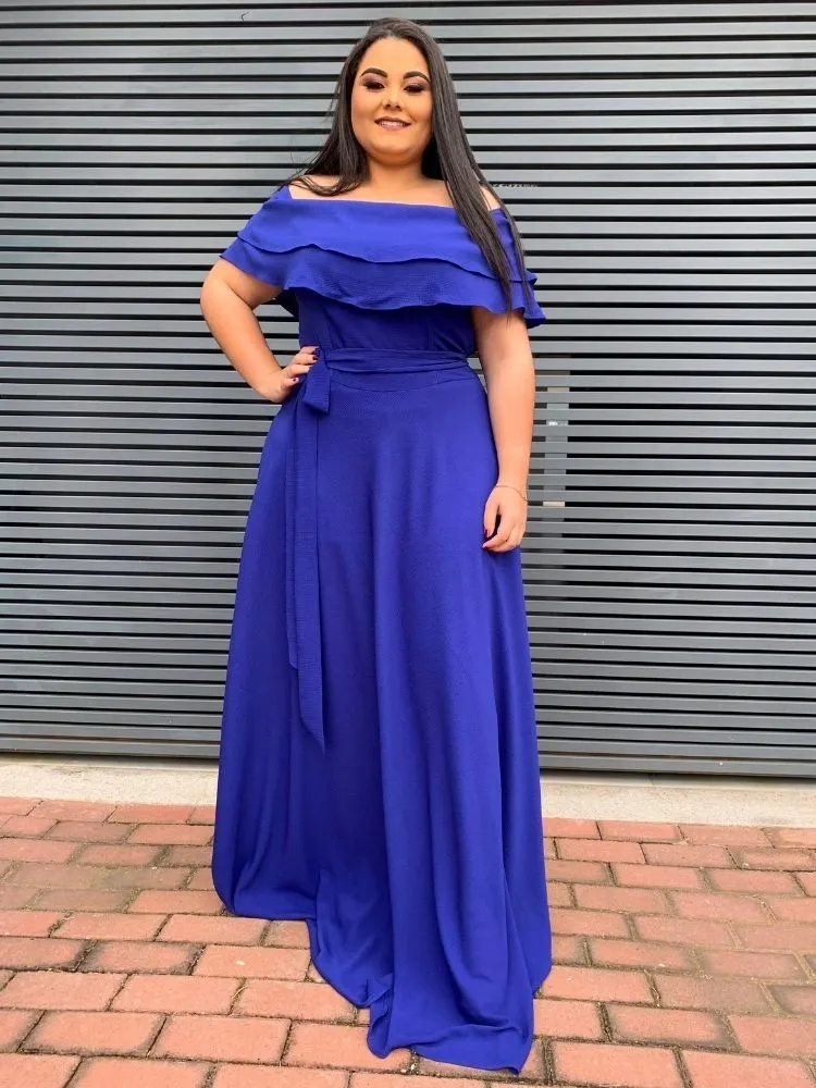 Vestido Madrinha de Casamento Azul Royal Honeymoon