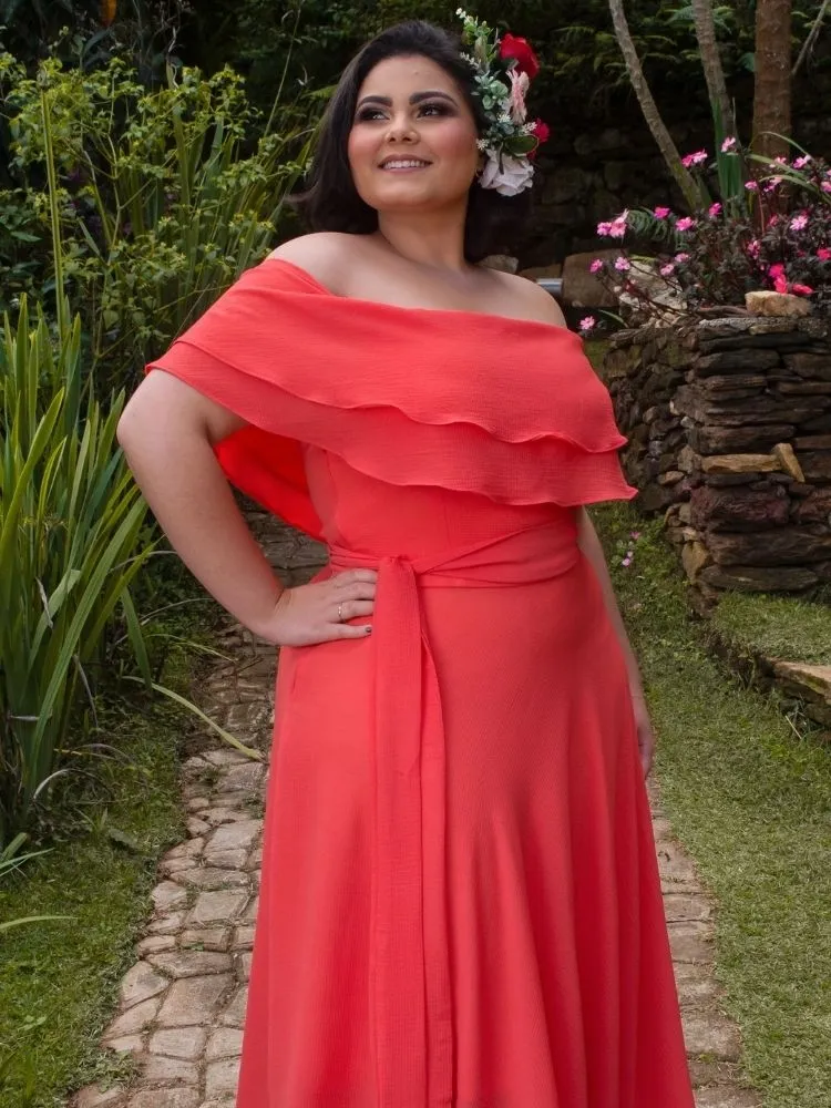 Vestido Madrinha de Casamento Coral Honeymoon
