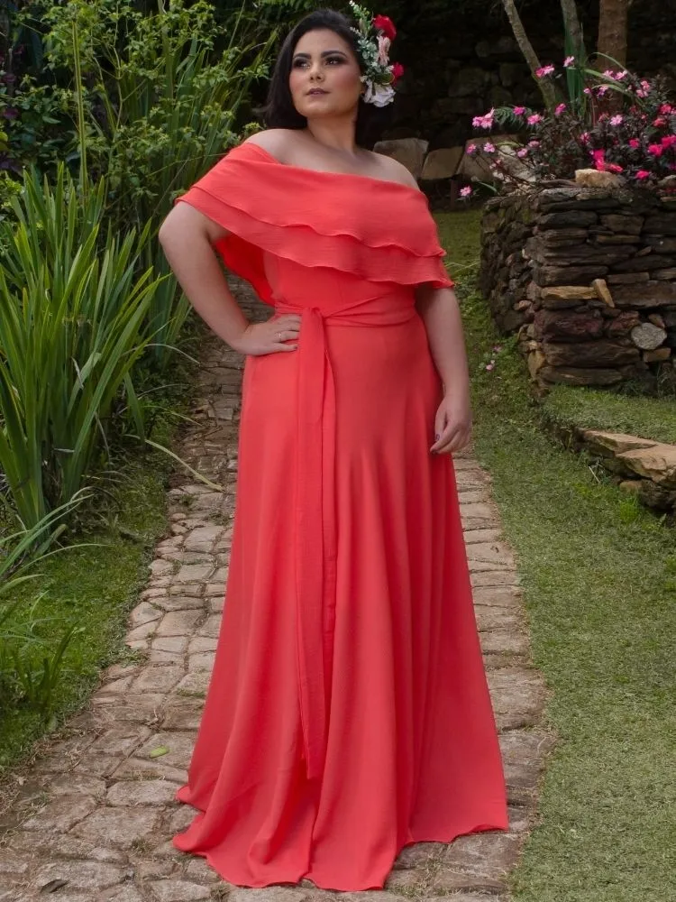 Vestido Madrinha de Casamento Coral Honeymoon
