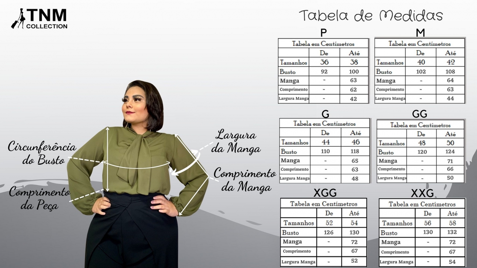 Blusa Gola Laço TNM Collection Verde Militar