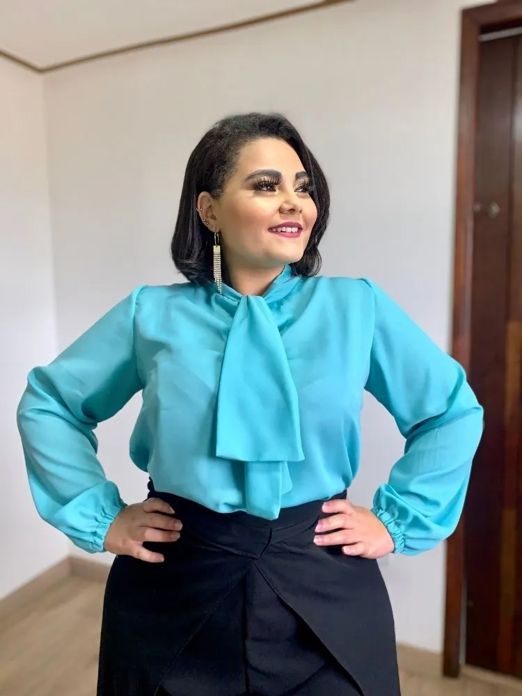 Blusa Gola Laço TNM Collection Tiffany 