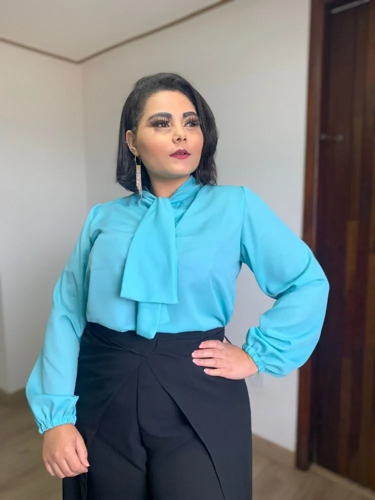 Blusa Gola Laço TNM Collection Tiffany 
