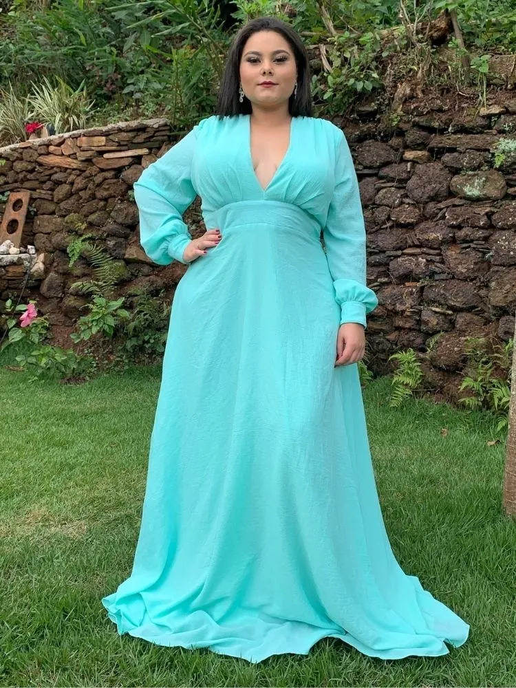 Vestido Longo de Festa Modelo Caroline Tiffany