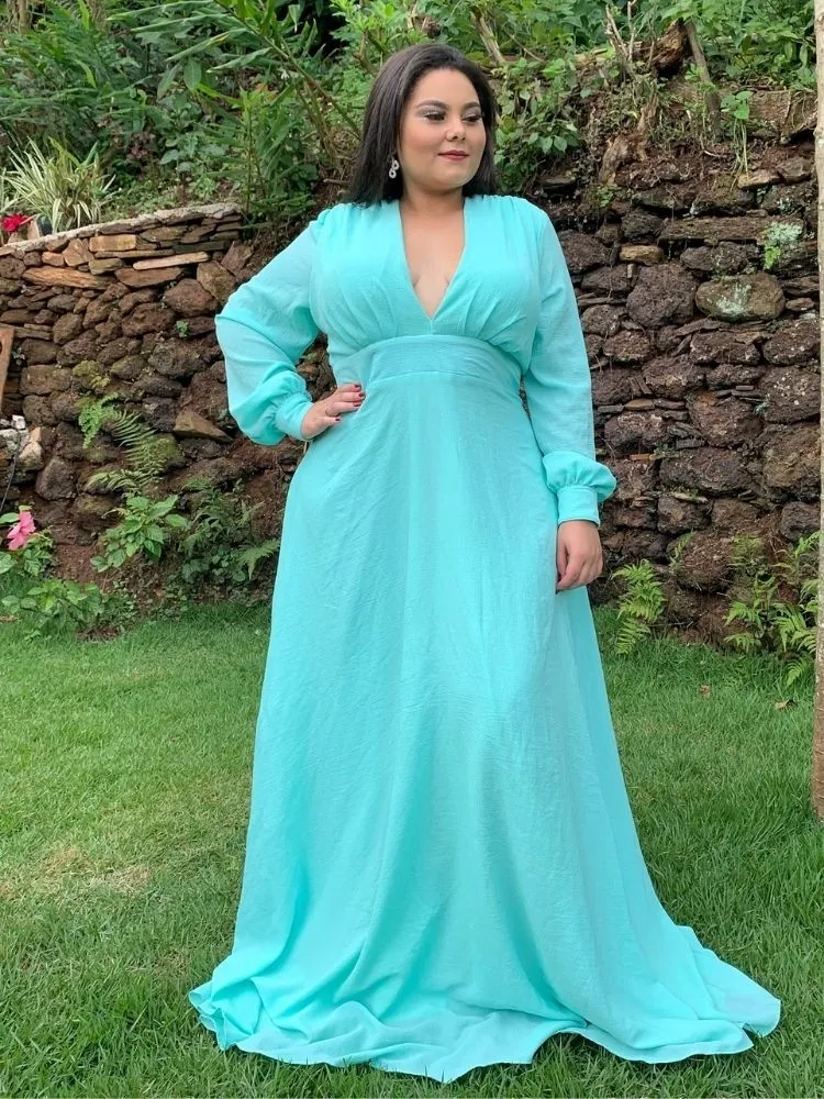 Vestido Longo de Festa Modelo Caroline Tiffany