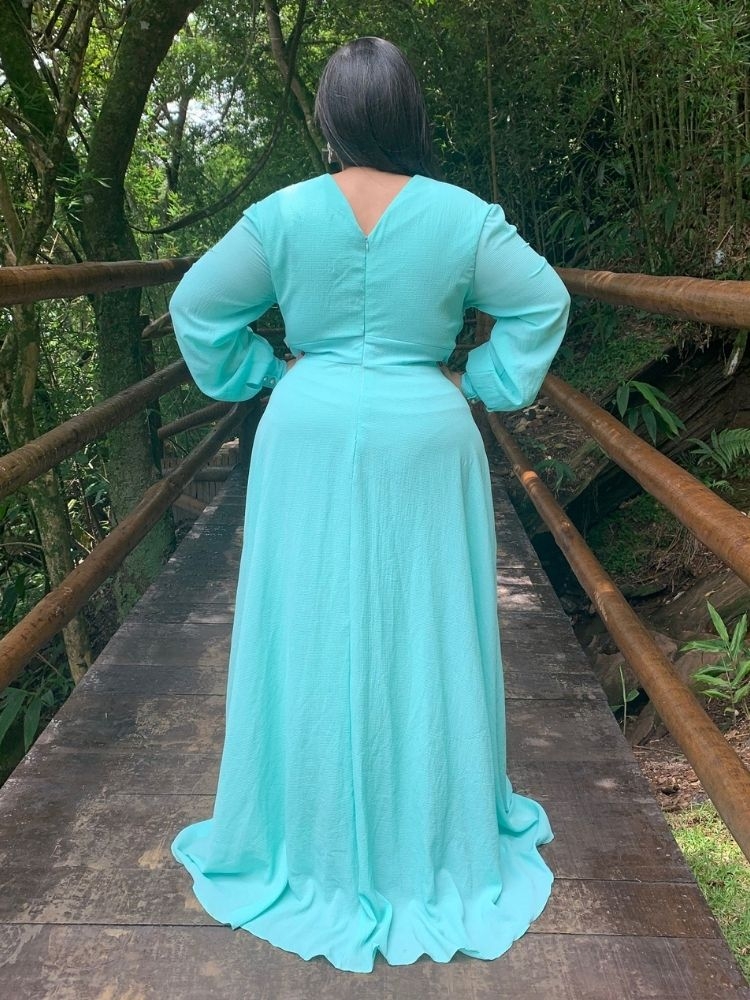 Vestido Longo de Festa Modelo Caroline Tiffany