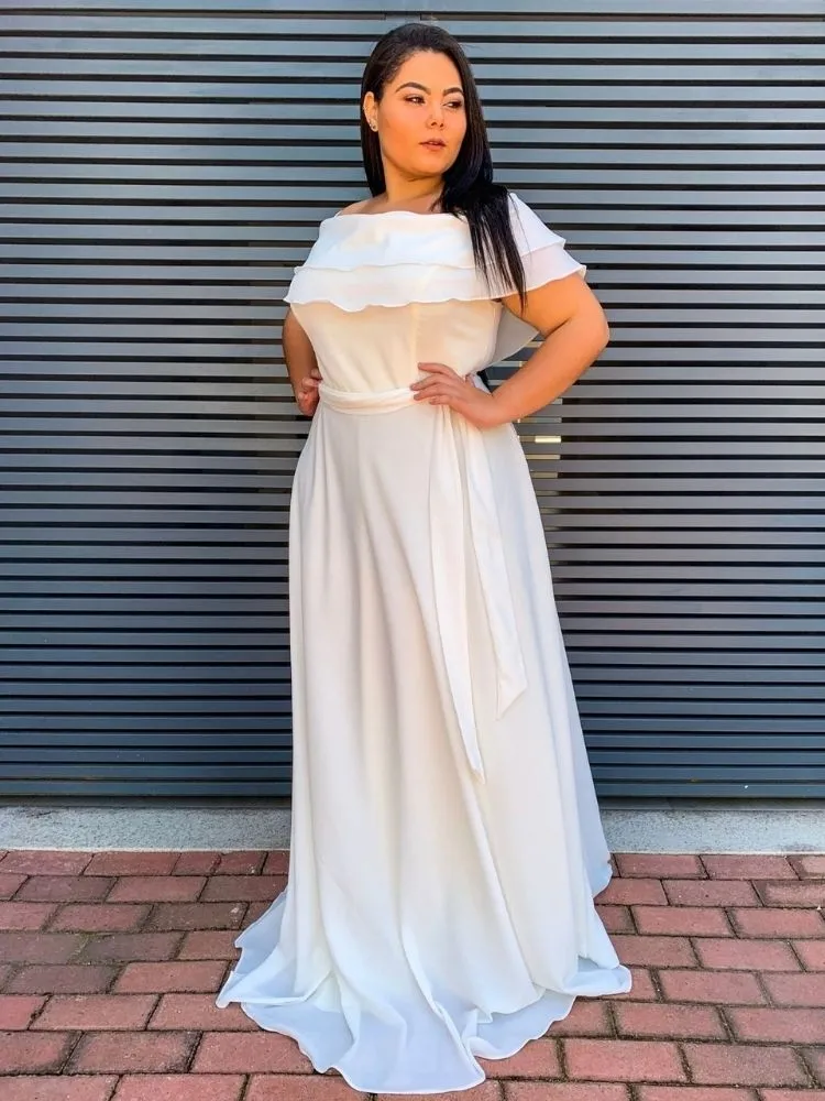 Vestido De Noiva Simples Off White Honeymoon