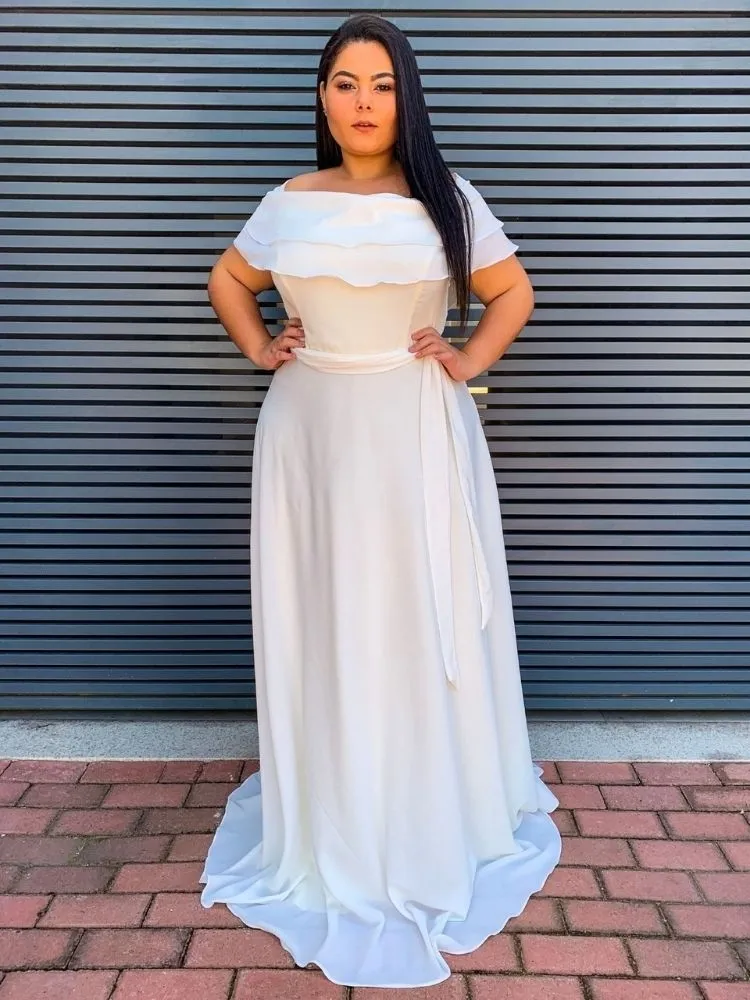 Vestido De Noiva Simples Off White Honeymoon
