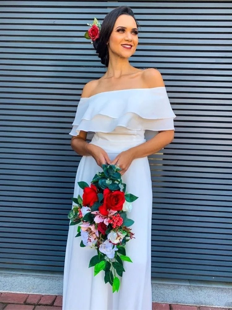 Vestido De Noiva Simples Off White Honeymoon