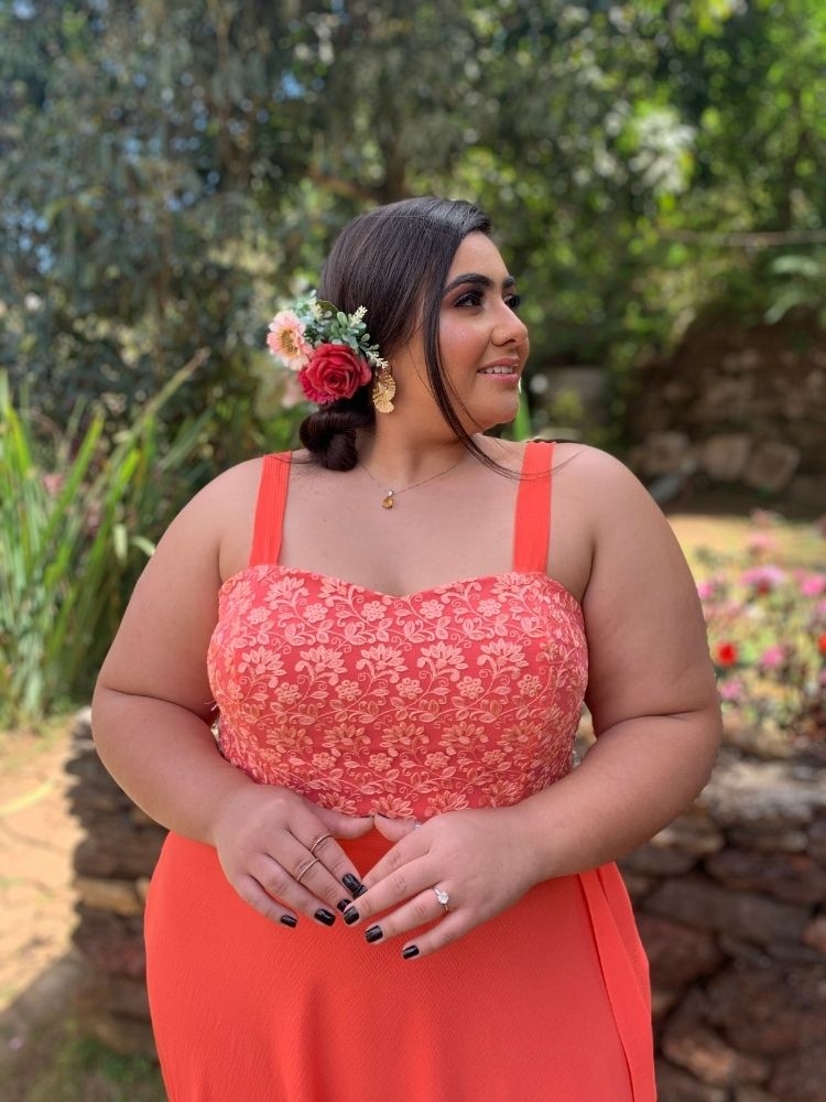 Vestido Simples Madri Coral