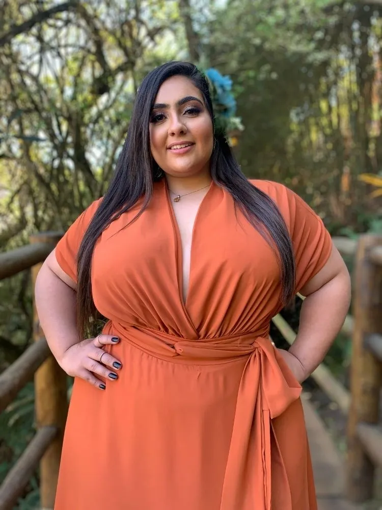 Vestido Madrinha de Casamento Multiformas Anathan Terracota
