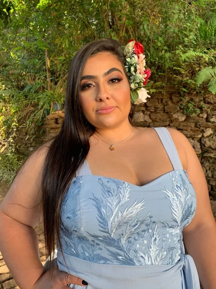 Vestido Simples Madri Azul Serenity